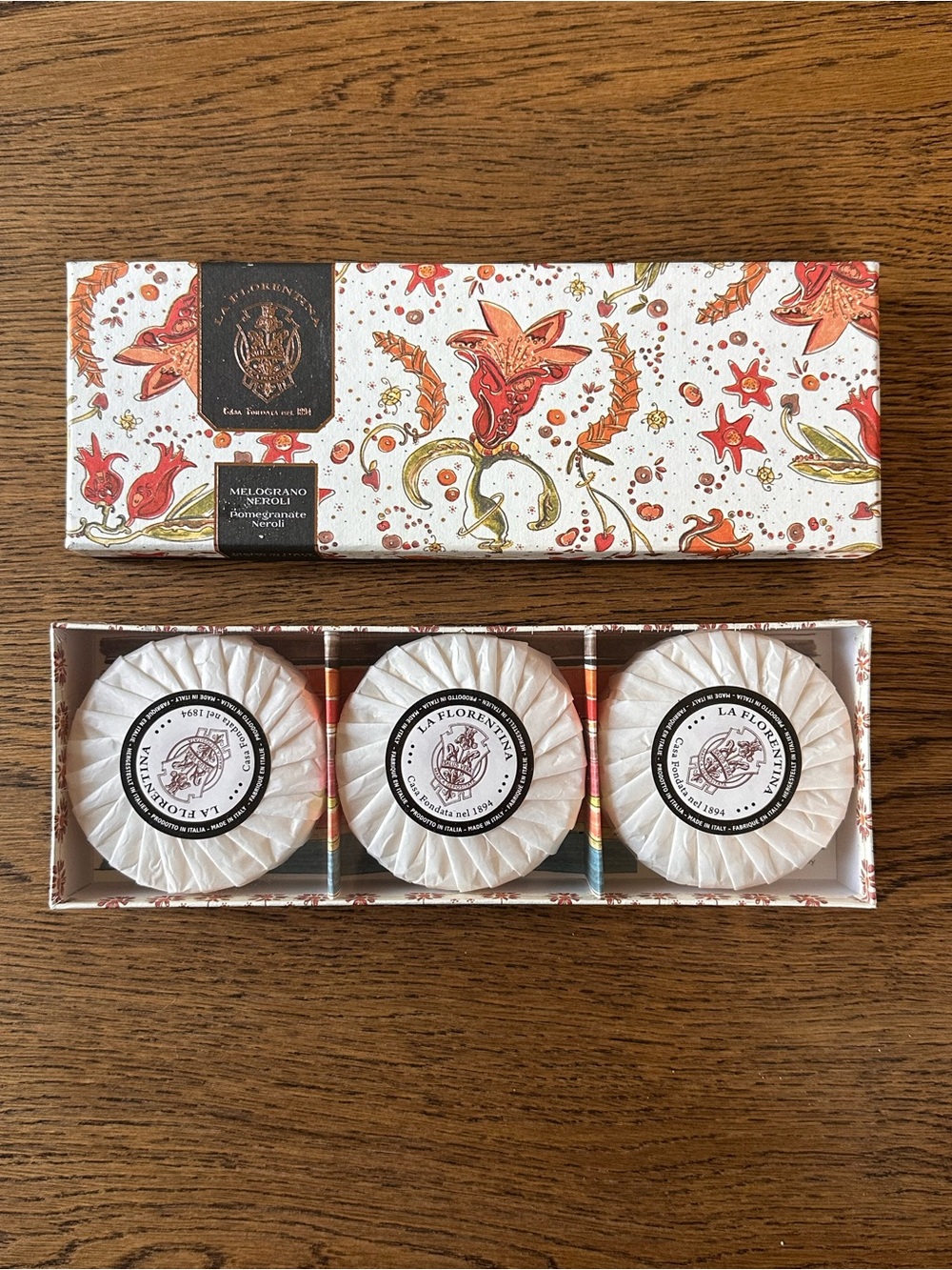🇮🇹 La Florentino Pomegranate Neroli Soap Boxed Set